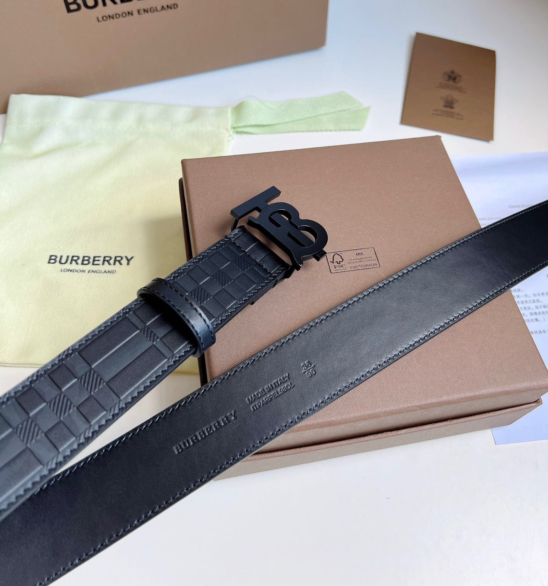 B.urberrry Belts Top Quality 35MM