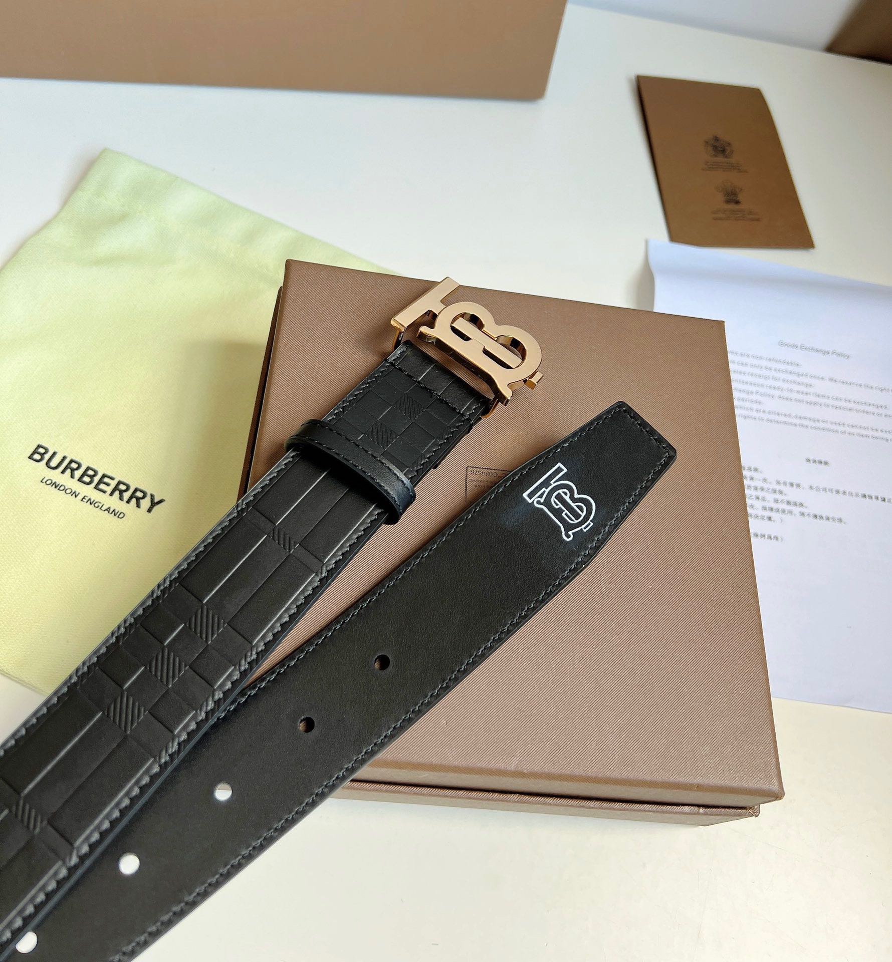 B.urberrry Belts Top Quality 35MM