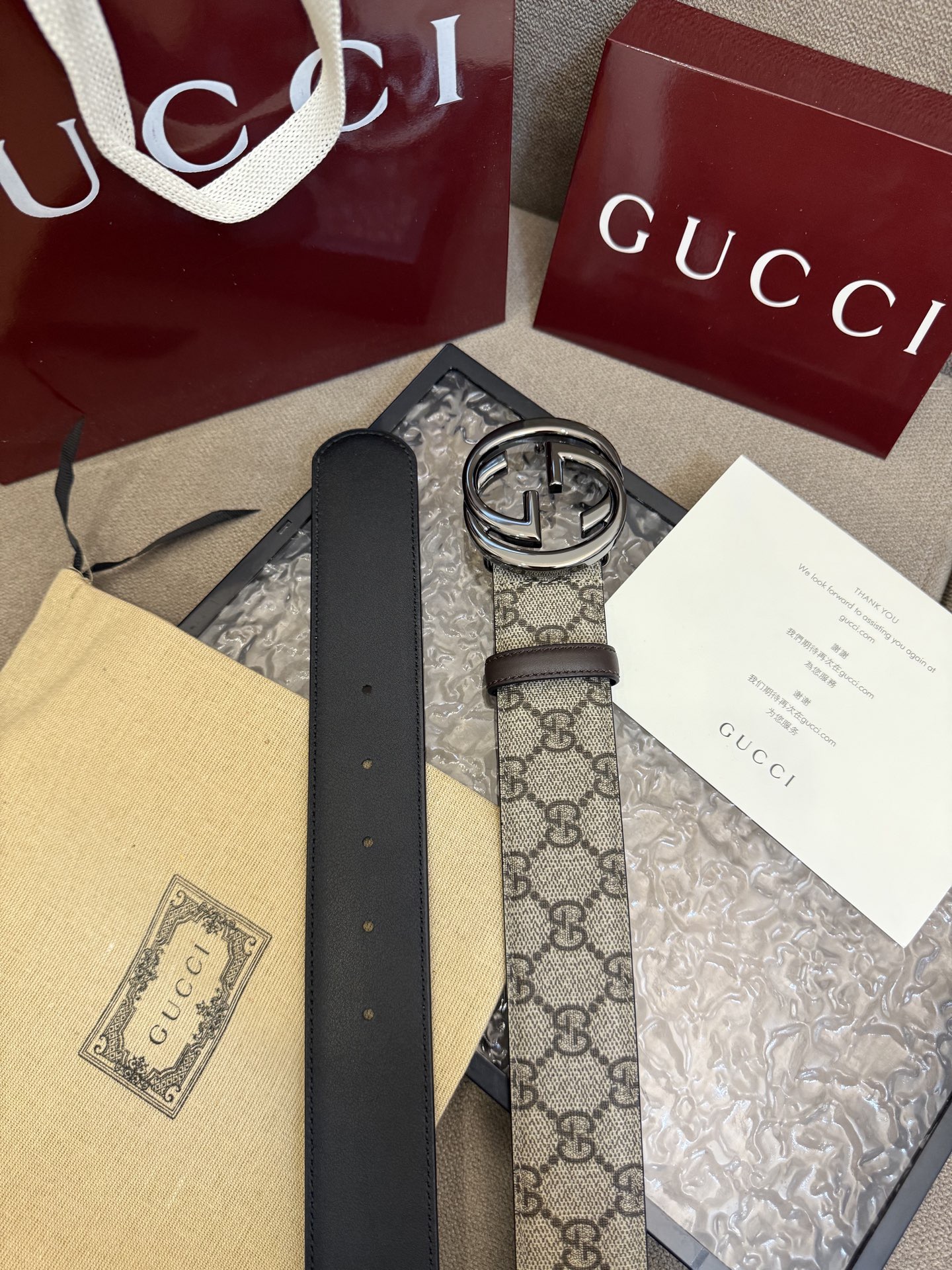 G*ucci Belts Top Quality 4cm