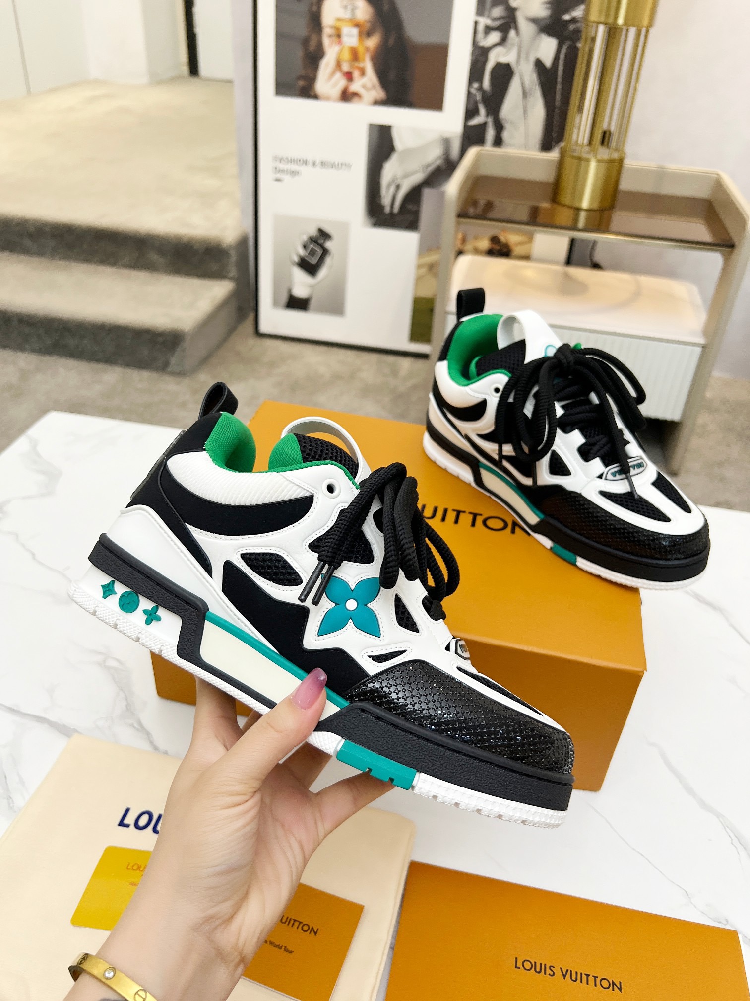 Men Women L*ouis V*uitton Top Sneaker L*V Trainer size 35-46