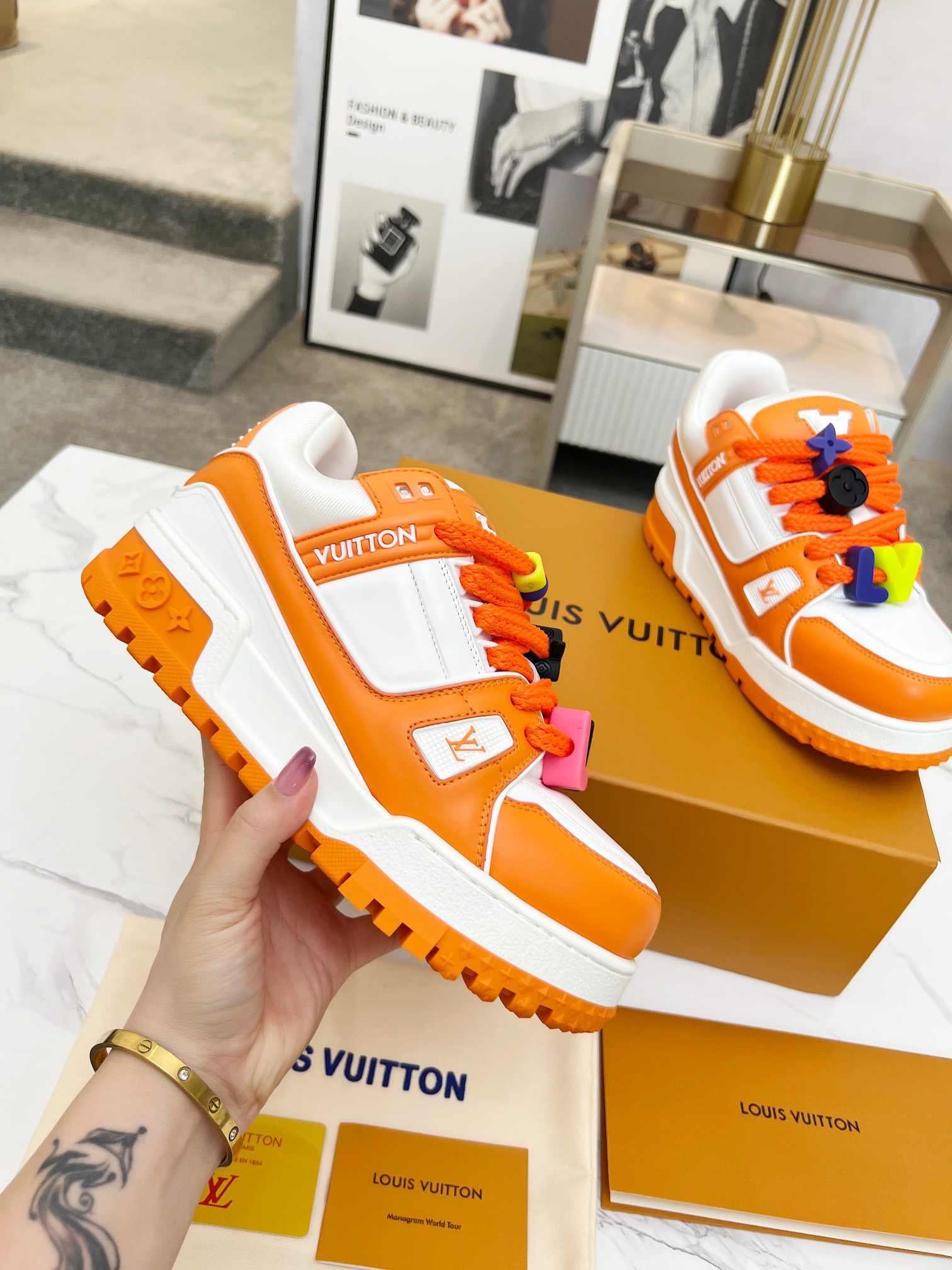 Men Women L*ouis V*uitton Top Sneaker L*V Trainer size 35-46